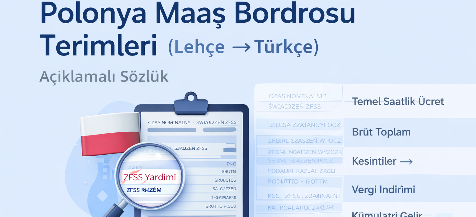 lehçe maaş bordrosu terimleri
