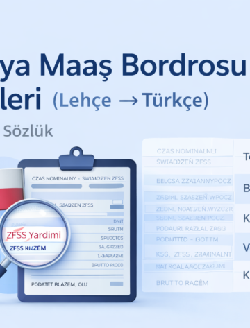 lehçe maaş bordrosu terimleri